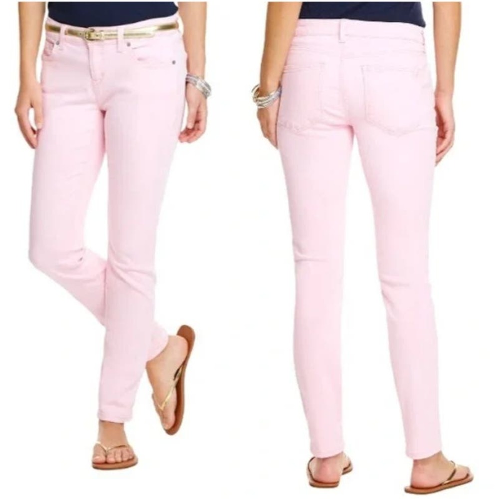 Vineyard Vines Women’s High Rise Skinny Garment Dyed Denim Jeans Size 29 Pink